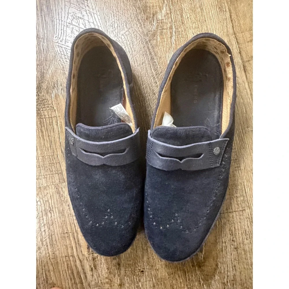 UGG Henrick Suede Penny Loafers Navy Blue Slip On Shoes 1092174 Mens Size 8